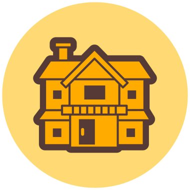 Ev. Web simgesi basit illüstrasyon