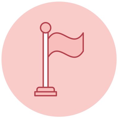 Bayrak. Web simgesi basit tasarım