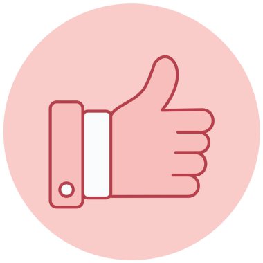 Başparmak yukarı. Web simgesi basit illüstrasyon