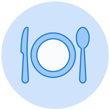 Kaşık. Web simgesi basit illüstrasyon