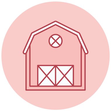 Ahır. Web simgesi basit illüstrasyon