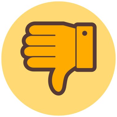 Hoşlanmıyorum. Web simgesi basit illüstrasyon