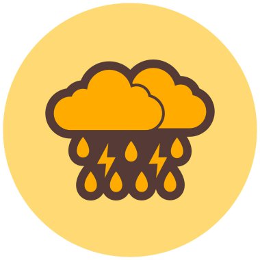 Fırtına bulutları. Web simgesi