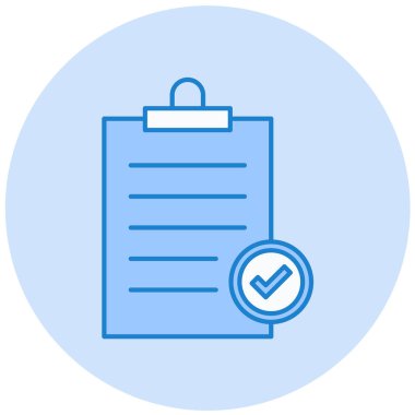 Kontrol listesi. Web simgesi basit illüstrasyon