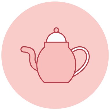 Çaydanlık. Web simgesi basit tasarım