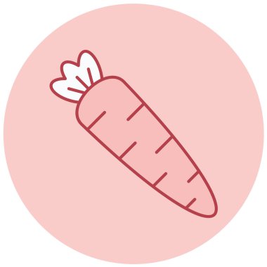 Havuç. Web simgesi basit illüstrasyon