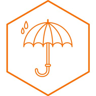 şemsiye simgesi vektör illüstrasyonu