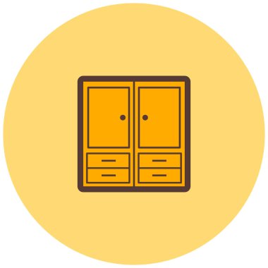 Dolap. Web simgesi basit illüstrasyon