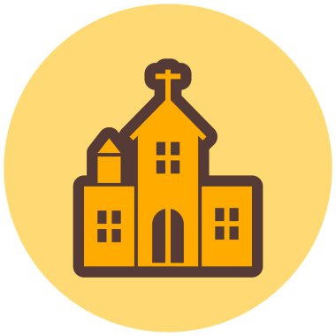 Kiliseye. Web simgesi basit illüstrasyon