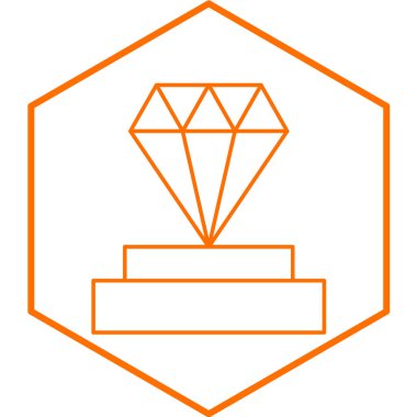 Elmas simgesinin vektör illüstrasyonu