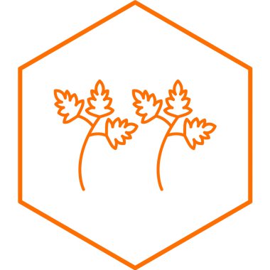 Kişniş simgesinin vektör illüstrasyonu