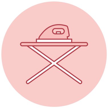 Ütü yapıyorum. Web simgesi basit illüstrasyon