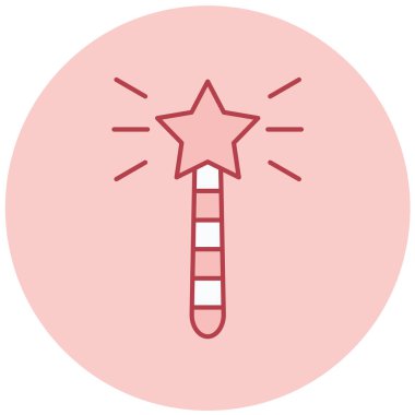 Sihirli değnek. Web simgesi basit illüstrasyon