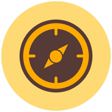 Pusula. Web simgesi basit illüstrasyon