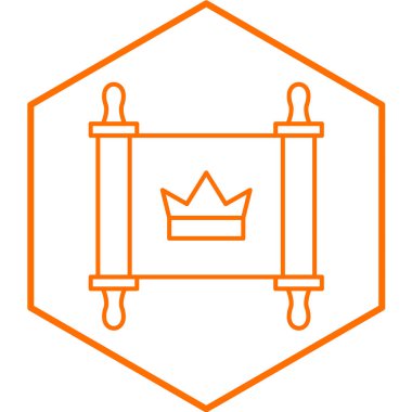 Bir taç simgesinin vektör illüstrasyonu