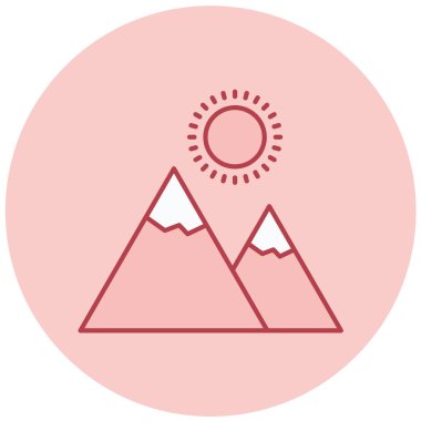 güzel manzara vektör simgesi