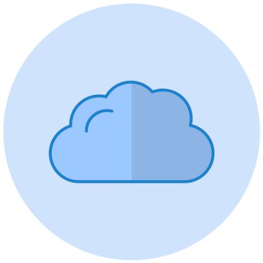 Bulut. Web simgesi basit illüstrasyon