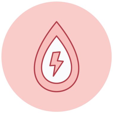 Bir damla simgesinin vektör illüstrasyonu