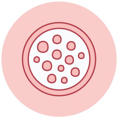 pizza vektörü dairesel simgesi