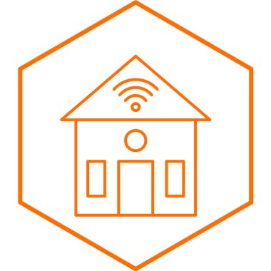 Akıllı ev simgesi vektör illüstrasyonu