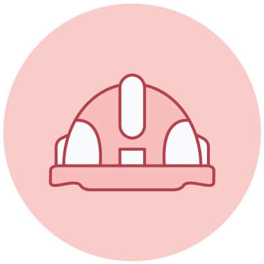 Miğfer. Web simgesi basit illüstrasyon