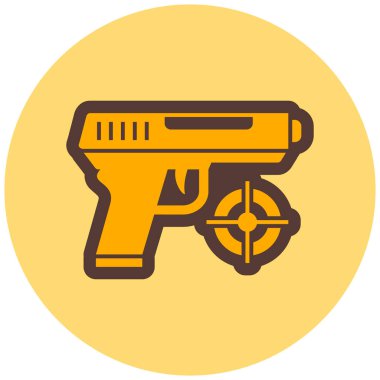 Silah. Web simgesi basit illüstrasyon