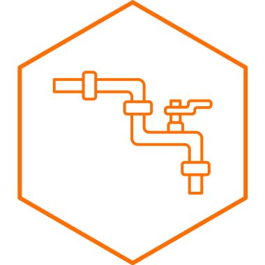 Boru simgesi, basit tasarım vektör çizimi