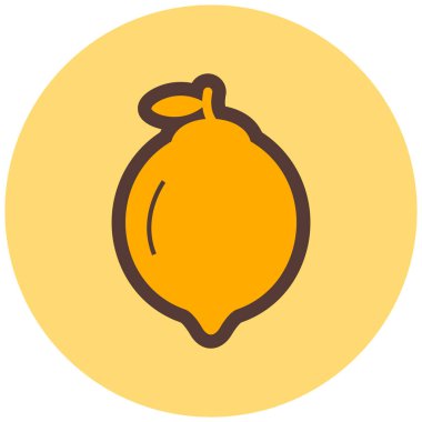 lemon. Web simgesi basit illüstrasyon
