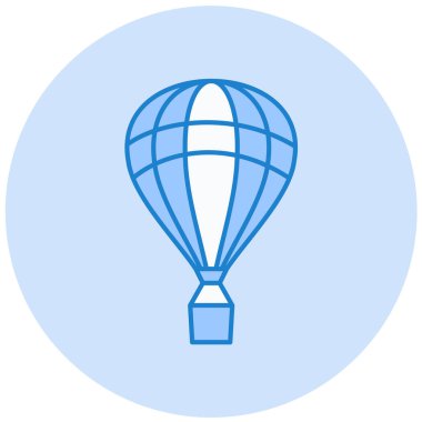 sıcak hava balonu simgesi, vektör illüstrasyonu