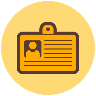 Kimlik kartı. Basit resimleme