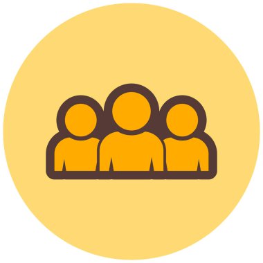 grup insan düz vektör simgesi