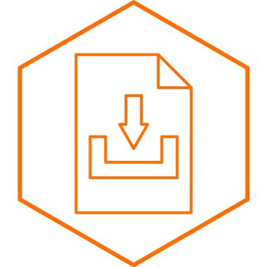 Soyut arkaplanda indirme simgesi izole edildi