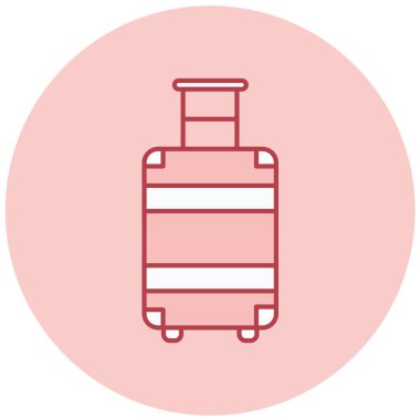 seyahat valizi simgesi. Web tasarımı için bagaj bagaj vektör simgelerinin basit çizimi