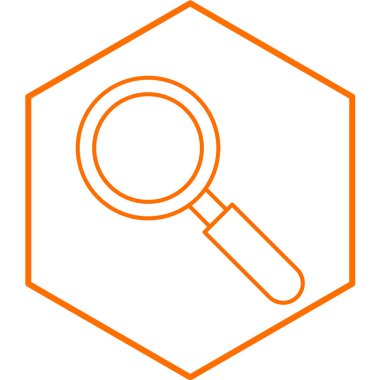 Büyüteç simgesi. vektör illüstrasyonu