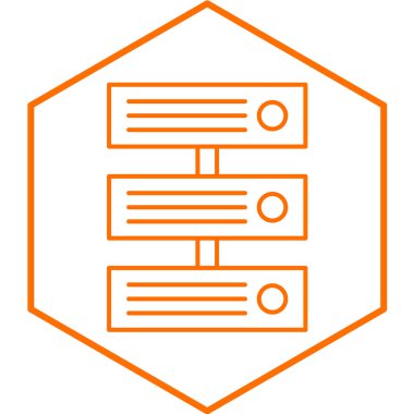 veri merkezi simgesi vektör illüstrasyonu