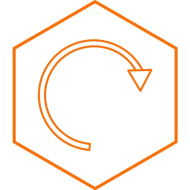 Oklu döndürme vektör simgesi 