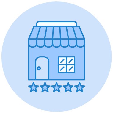 Dükkan. Web simgesi basit illüstrasyon