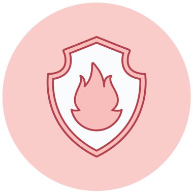 Kalkan. Web simgesi basit illüstrasyon