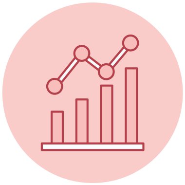 iş grafiği simgesi, vektör illüstrasyonu