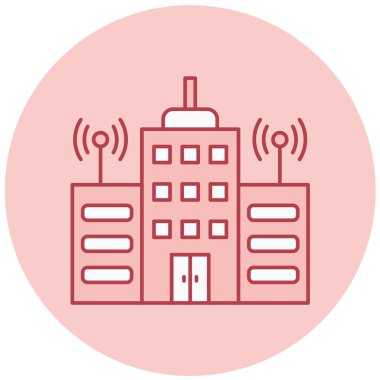 Wi-Fi kulesi olan bir market. Basit tasarım