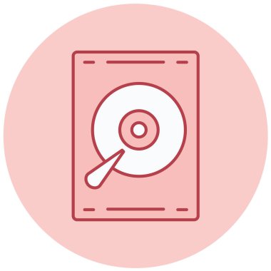 CD mi? Web simgesi basit illüstrasyon