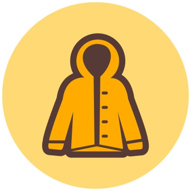 Kapüşonlu. Web simgesi basit illüstrasyon