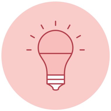 Ampul. Web simgesi basit illüstrasyon