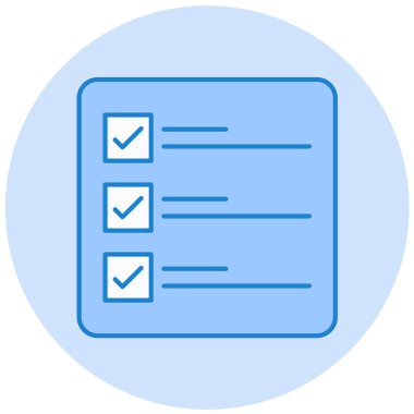 Kontrol listesi. Web simgesi basit illüstrasyon