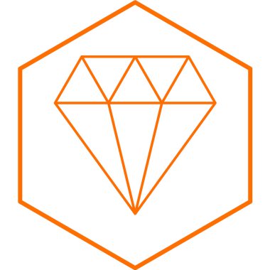 Elmas simgesi vektör illüstrasyonu