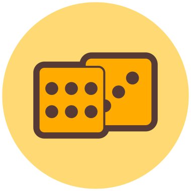 Zar düz vektör simgesi