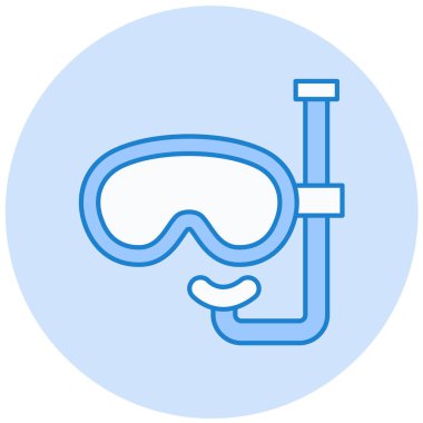 Scuba dalış maskesi vektör çizimi