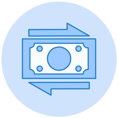 Para için. Web simgesi basit illüstrasyon