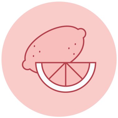 lemon. Web simgesi basit illüstrasyon