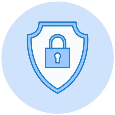 Kalkan. Web simgesi basit illüstrasyon